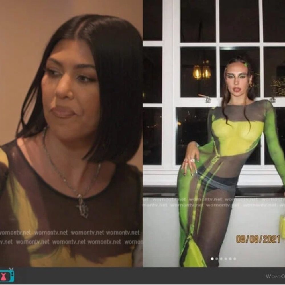 Kourtney Kardashian mesh dress